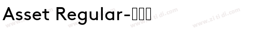 Asset Regular字体转换